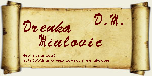 Drenka Miulović vizit kartica